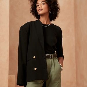 Banana Republic Timeless T Shirt Black Medium